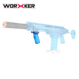 Tilted Hand Grip replacement Kit for Nerf N-Strike Elite Retaliator Toy Color Blue Transparent | Worker4Nerf