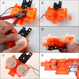 Flywheel Black Slanted Power Type for Nerf STRYFE Rapidstrike | Worker4Nerf