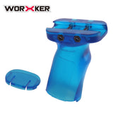 Tilted Hand Grip replacement Kit for Nerf N-Strike Elite Retaliator Toy Color Blue Transparent | Worker4Nerf
