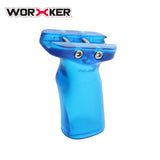 Tilted Hand Grip replacement Kit for Nerf N-Strike Elite Retaliator Toy Color Blue Transparent | Worker4Nerf