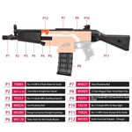 Worker MP5 A-Style Kit for Stryfe Blaster (Orange Adaptor F10555) - Worker4Nerf