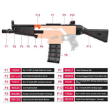 Worker MP5 A-Style Kit for Stryfe Blaster (Orange Adaptor F10555) - Worker4Nerf