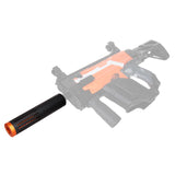 Worker 178cm Suppressor Muzzle Straight Insertion for Nerf Blasters (Black and Orange) - Worker4Nerf