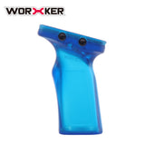Tilted Hand Grip replacement Kit for Nerf N-Strike Elite Retaliator Toy Color Blue Transparent | Worker4Nerf