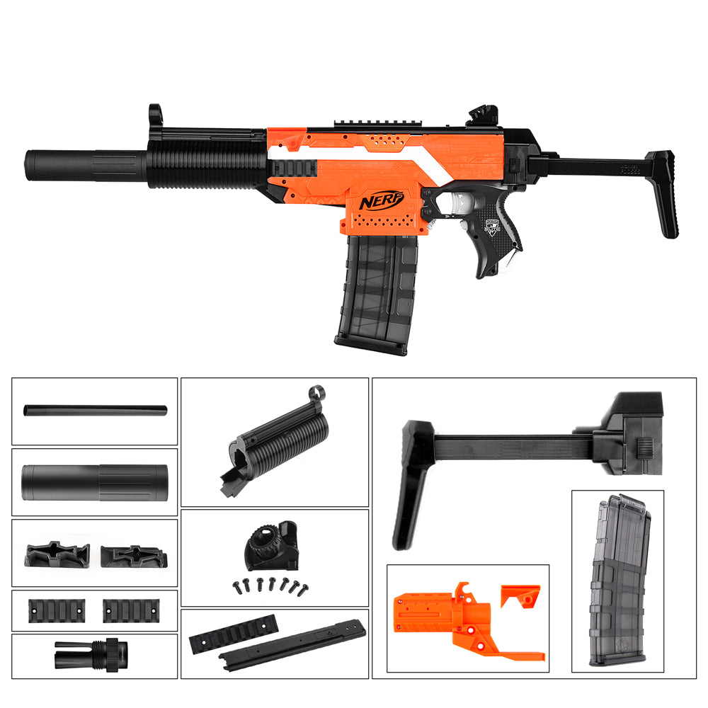 Worker MP5 SD-Style Kit for Stryfe Blaster (Orange Adaptor