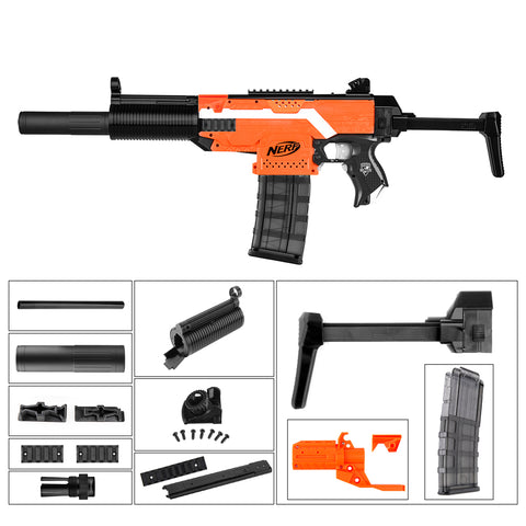 Worker MP5 SD-Style Kit for Stryfe Blaster (Orange Adaptor F10555) - Worker4Nerf