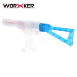 AK Style Shoulder Stock for nerf N-strike Elite/Modulus Series Toy Color Blue Transparent | Worker4Nerf
