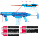 MXC Short Dart Power Type Combo 7 Items (Blue Transparent) for Prophecy-R - Worker4Nerf