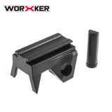 Worker Top and Side Rail Adapter Picatinny Base Set for Nerf Stryfe Modify Toy Color Black | Worker4Nerf