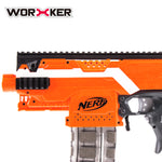 Worker Top and Side Rail Adapter Picatinny Base Set for Nerf Stryfe Modify Toy Color Black | Worker4Nerf