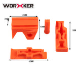 Worker Top and Side Rail Adapter Picatinny Base for Nerf Stryfe Modify Toy Color Orange | Worker4Nerf