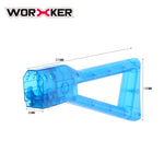 AK Style Shoulder Stock for nerf N-strike Elite/Modulus Series Toy Color Blue Transparent | Worker4Nerf
