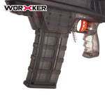 WORKER 12 Stefan Short Darts Magazine for Modified Nerf Blasters (Black Transparent) - Worker4Nerf