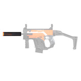 Worker 178cm Suppressor Muzzle Straight Insertion for Nerf Blasters (Black and Orange) - Worker4Nerf