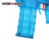 WORKER 12 Stefan Short Darts Magazine for Modified Nerf Blasters (Blue Transparent) - Worker4Nerf
