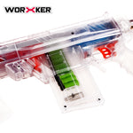 Worker 10-Short Darts Stefan Magazine Clip for Modded Nerf Blasters (Clear Transparent) - Worker4Nerf