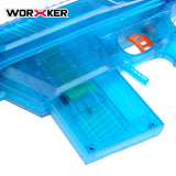 WORKER 10-Dart Magazine Clip Short Length Dart Transparent Blue Quick Reload Clip for Nerf N-Strike Elite Blaster Kids Toy - Worker4Nerf