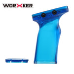 Tilted Hand Grip replacement Kit for Nerf N-Strike Elite Retaliator Toy Color Blue Transparent | Worker4Nerf